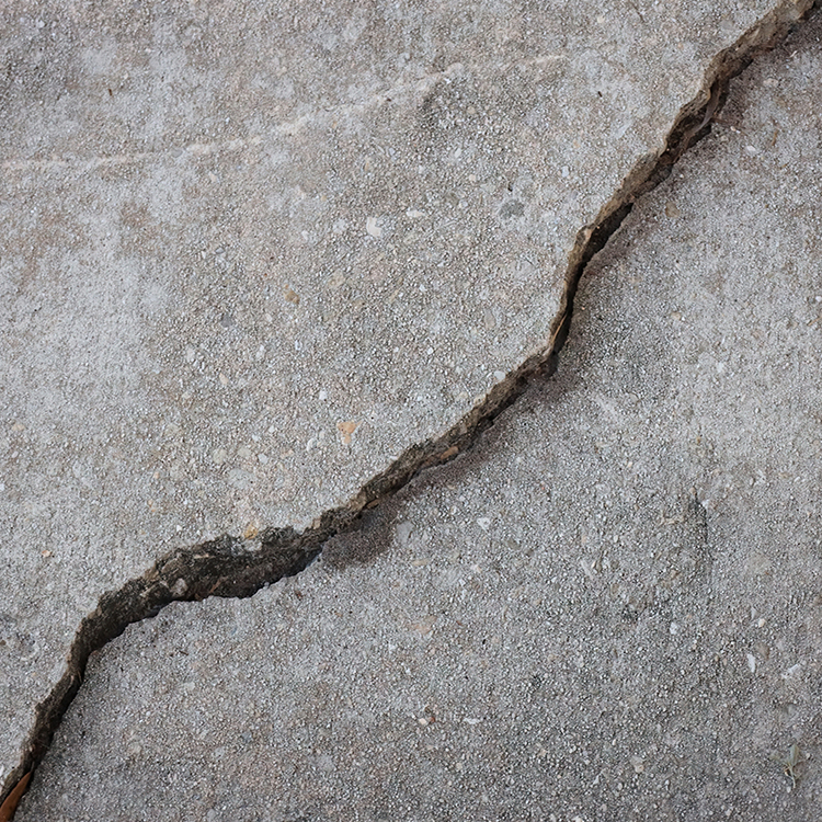 Broken sidewalk