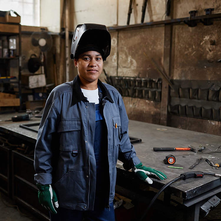 Woman welder
